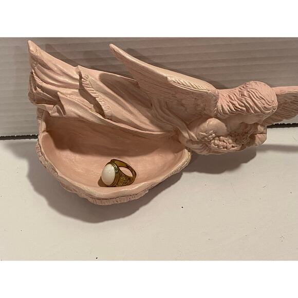 Magestic Hanging Pink Angel, Valentines Day Decor, Catch-all Dish, Religious - Picture 4 of 8